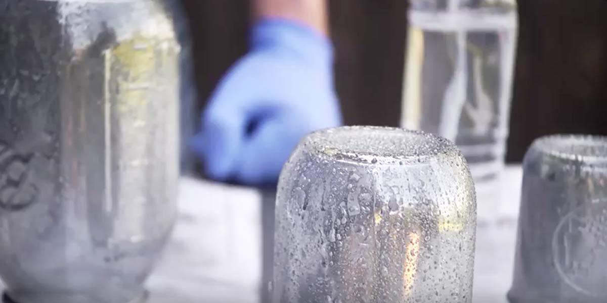 What He Does To Mason Jars Was Used In The 1800’s As An Affordable Alternative To Silver!