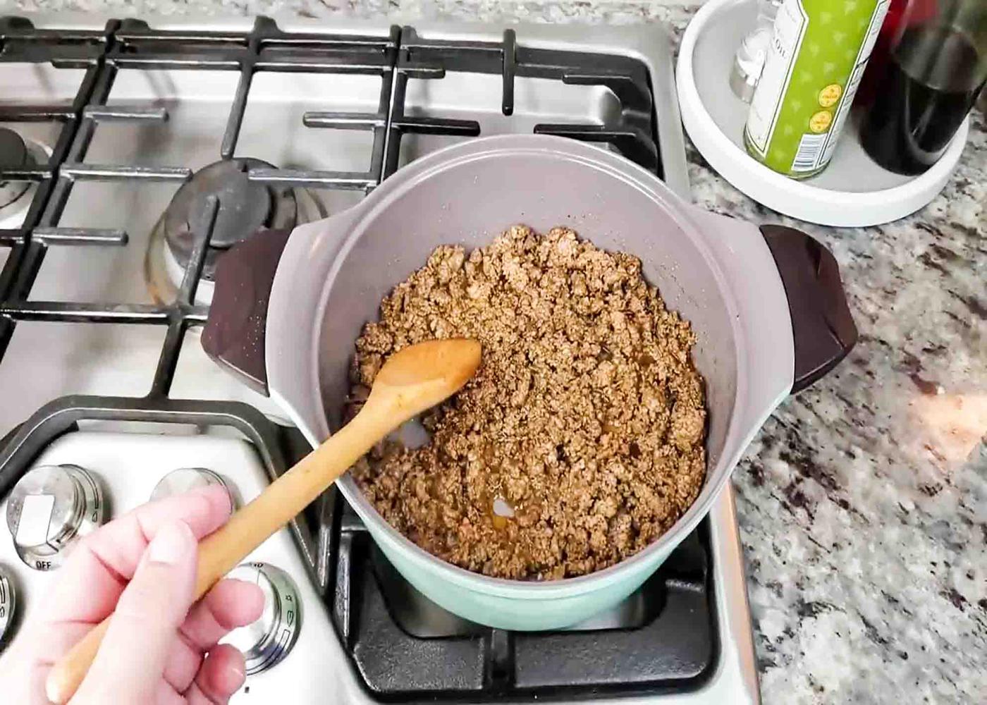 Ground beef for tamale pie enchilada cornbread casserole