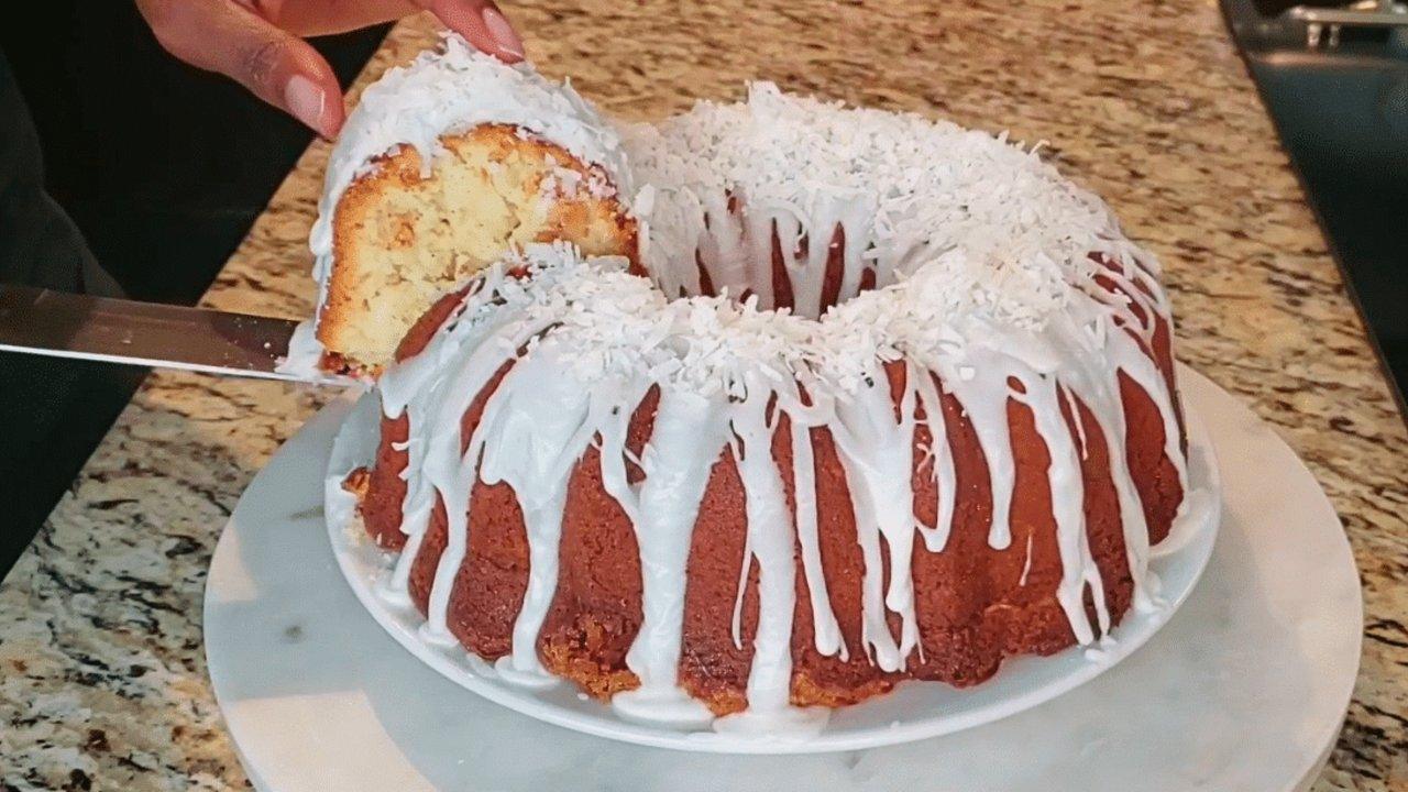 Easy Coconut Cream Cheese Pound Cake Recipe
