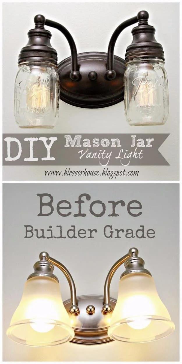 DIY Mason Jar Vanity Light, a project worth trying this weekend and a popular pick from this roundup