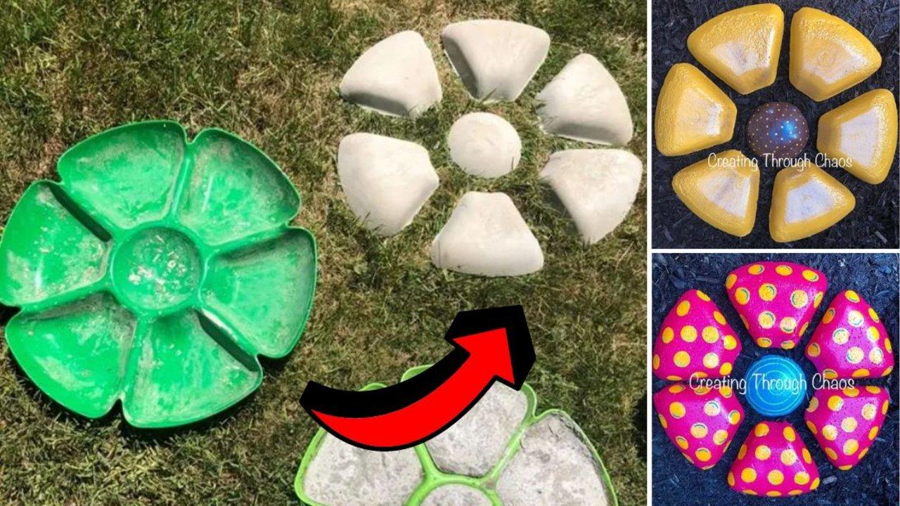 Easy Dollar Tree DIY Stepping Stones Tutorial