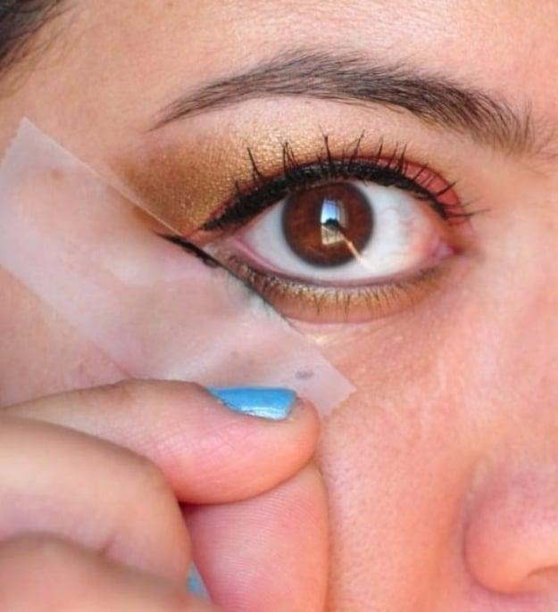 Scotch Tape Eye Stencil, a quick self-care trick, cheap enough to test before committing to it and the fix worth remembering
