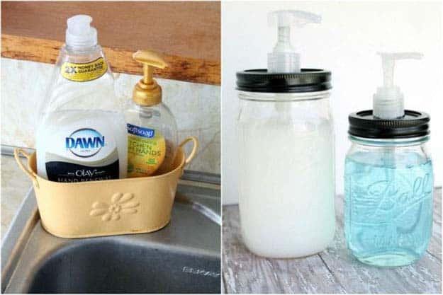 Mason Jar DIY Soap Dispenser, a sink upgrade idea, easy to scale up for a whole batch and a keepsake worth handing down