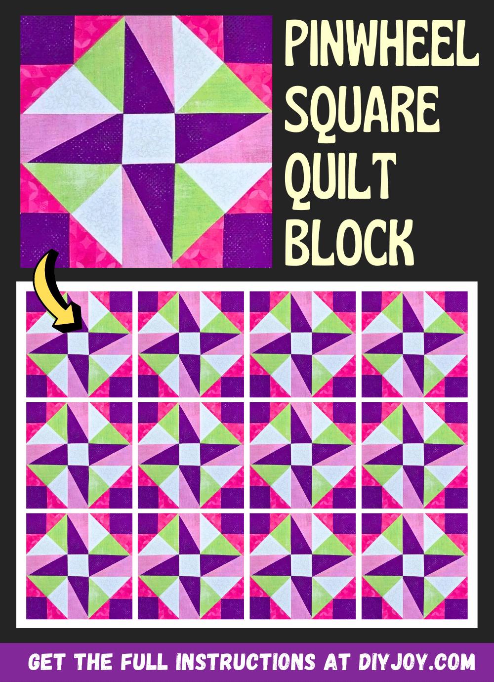 How To Make A Pinwheel Square Quilt Block (With Free Pattern)