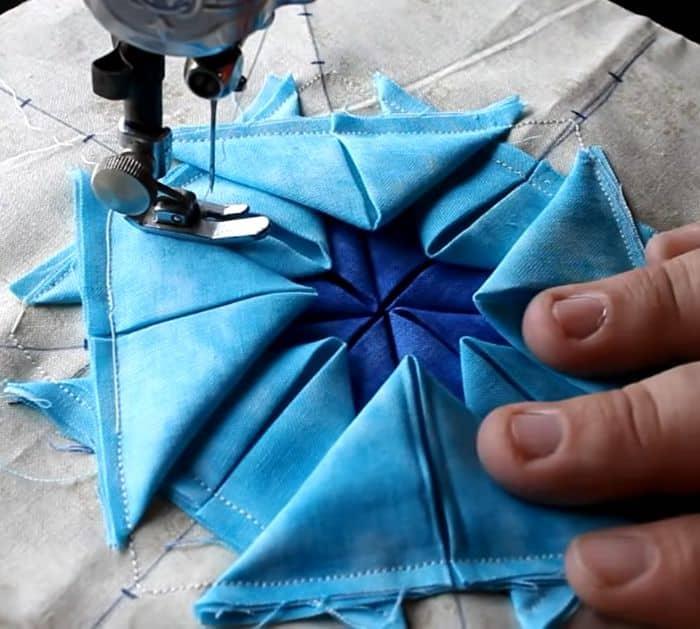 Amish Folded Star Quilted Hotpad Project