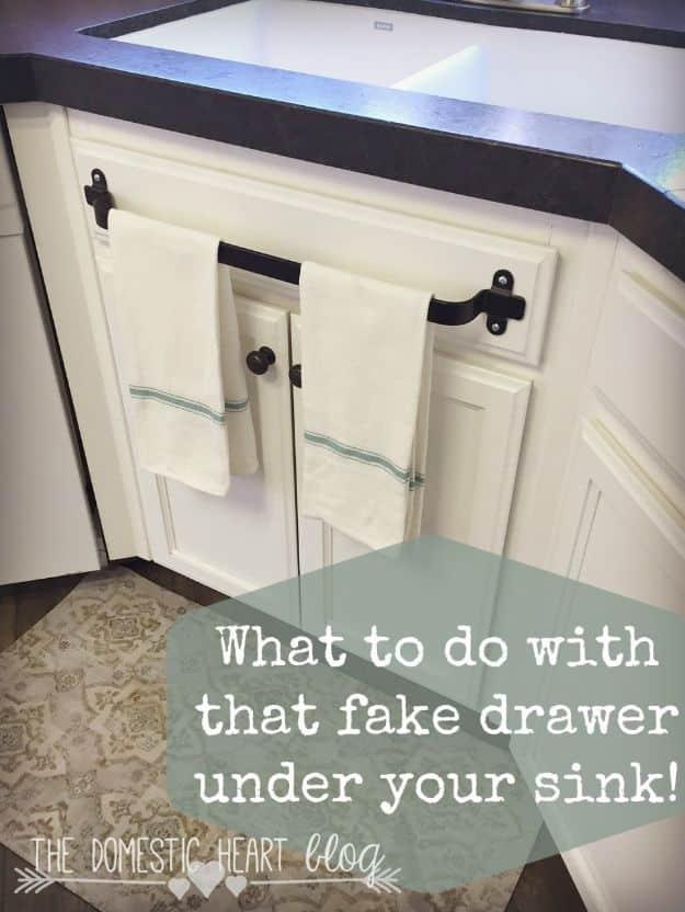 Cabinet Towel Bar, speedy enough to squeeze in before walking out the door and a workaround that solves the problem for good