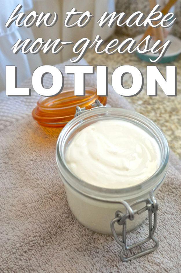 Non-Greasy Lotion, a natural skincare formula, budget friendly using ingredients already in the pantry