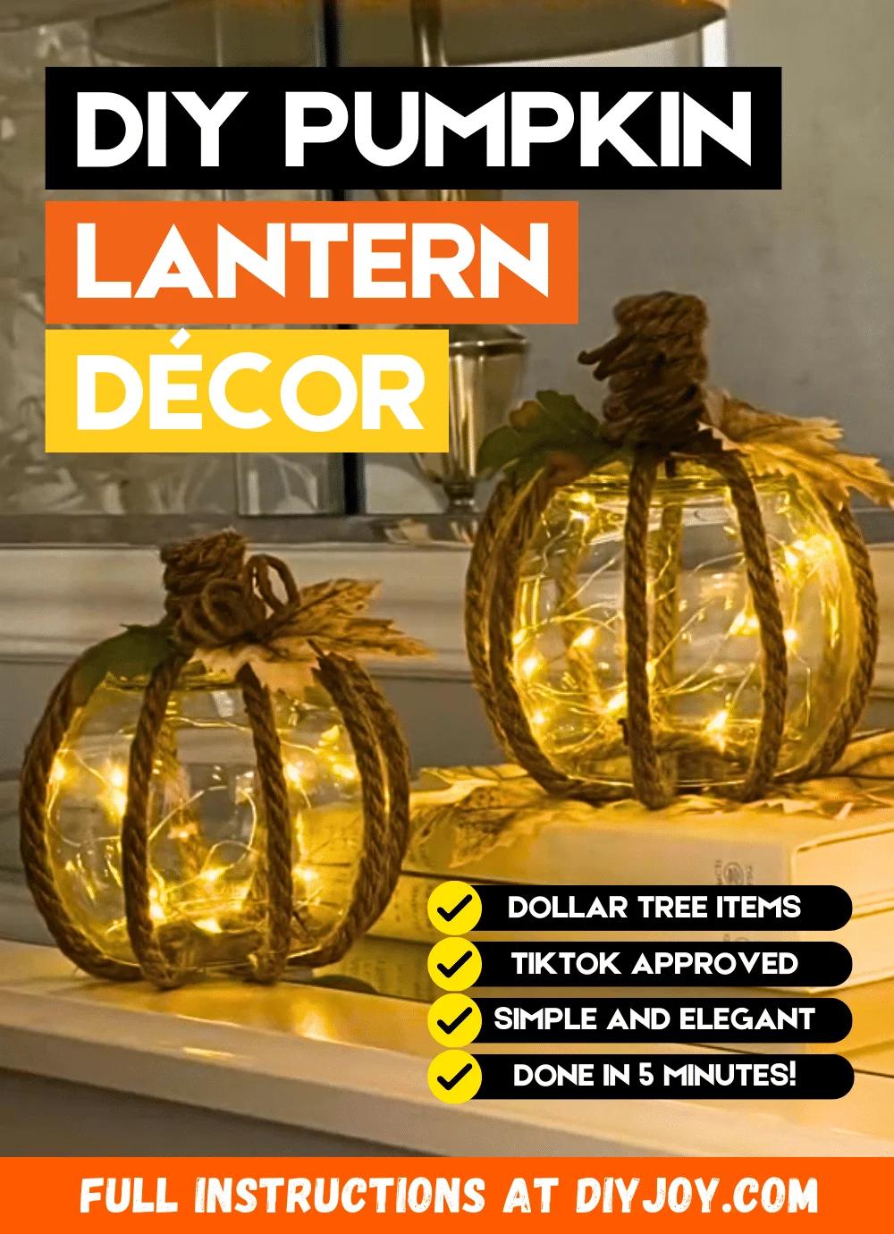 TikTok DIY Pumpkin Lantern Décor Idea