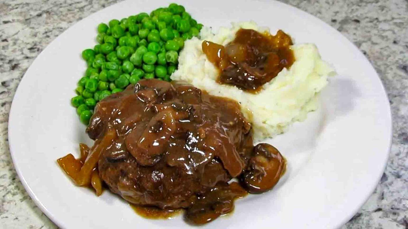 Salisbury Steak Smothered with Mushroom Gravy