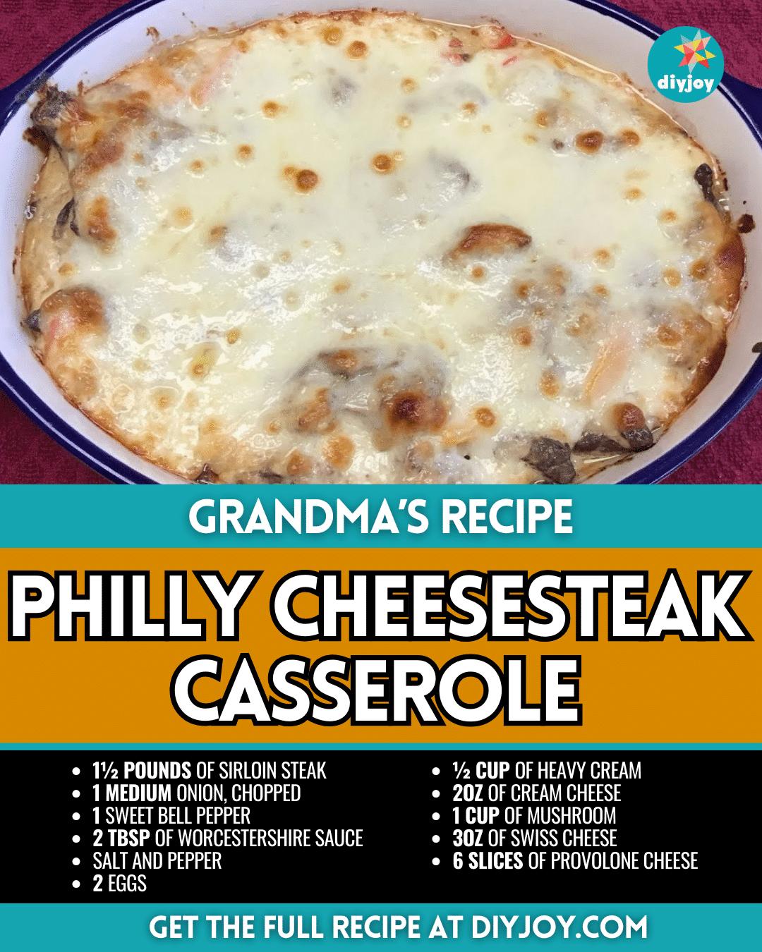 Grandma’s Philly Cheesesteak Casserole Recipe