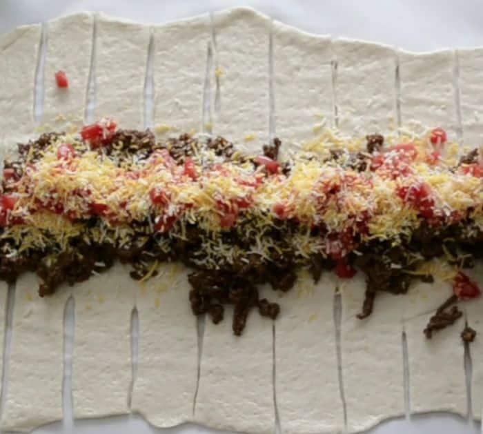 Easy To Make Homemade Taco Braid