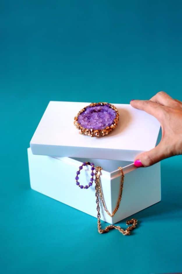 Crystal-Topped Jewelry Box, easy to scale up for a full batch and a piece worth keeping out on display