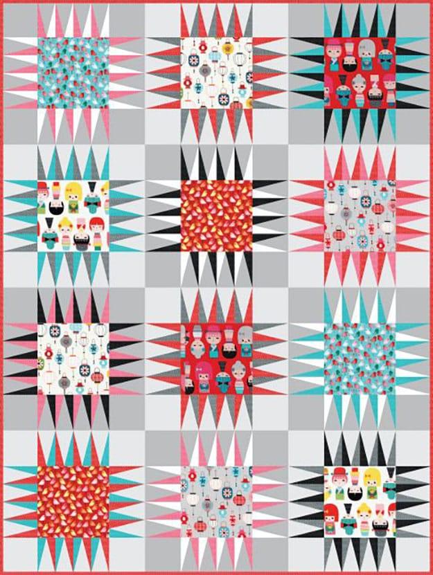 Square Quilt Pattern | Unique Free Sewing Patterns | DIY Projects & Crafts by Sueeye at