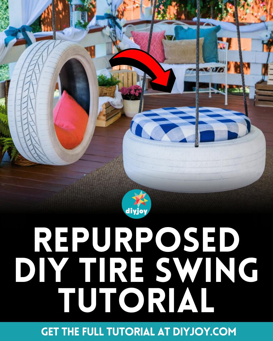 Easy Repurposed DIY Tire Swing Tutorial
