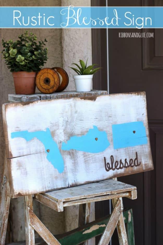 How To Make A Rustic Wood Painted State Sign, a favorite pick from this roundup and an idea worth saving for later