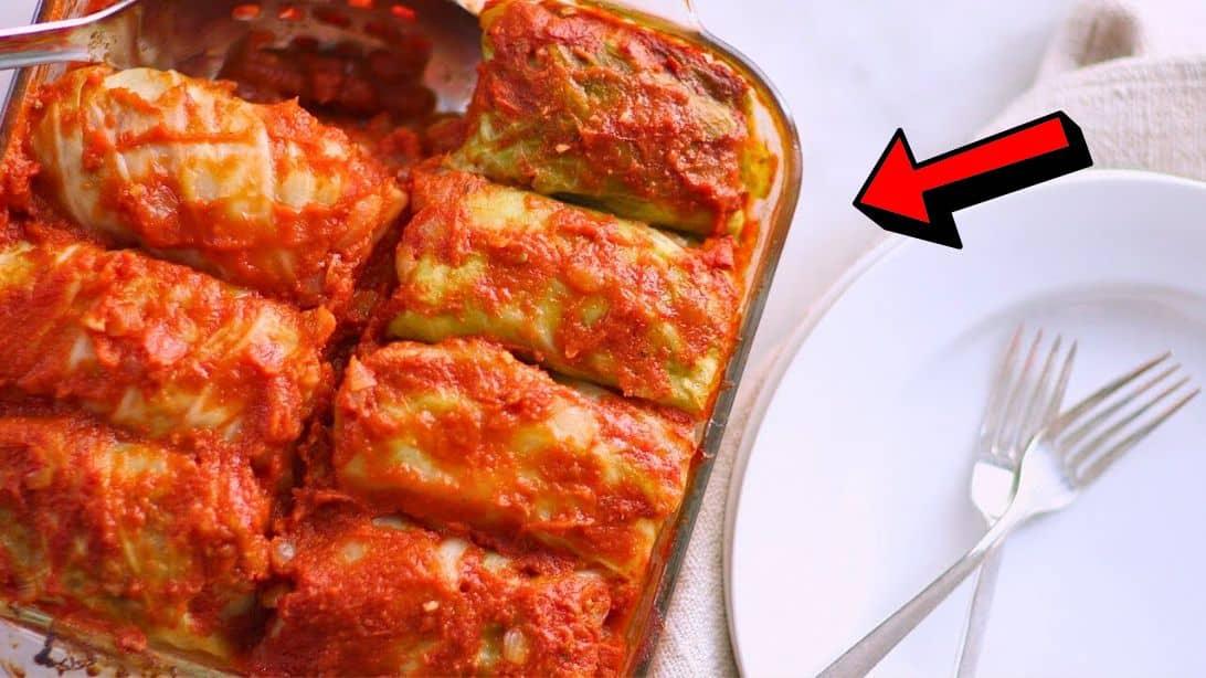 Stuffed Cabbage With Beef and Rice