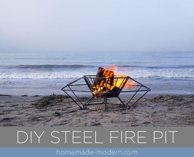DIY Steel Fire Pit, fast enough to finish before the next rainy day and charm that fits right into an existing room