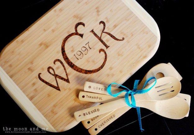 Personalized Cutting Board, a handmade gift that actually gets used and better than a store bought version