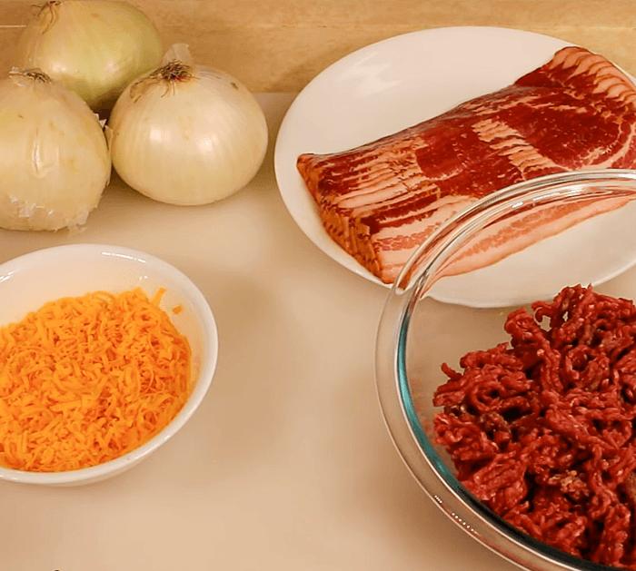 Smoked Bacon Cheeseburger Onion Ring Ingredients