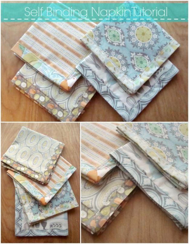 Self Binding Napkin, an idea that is easy to recreate at home and an easy weekend project with a big payoff