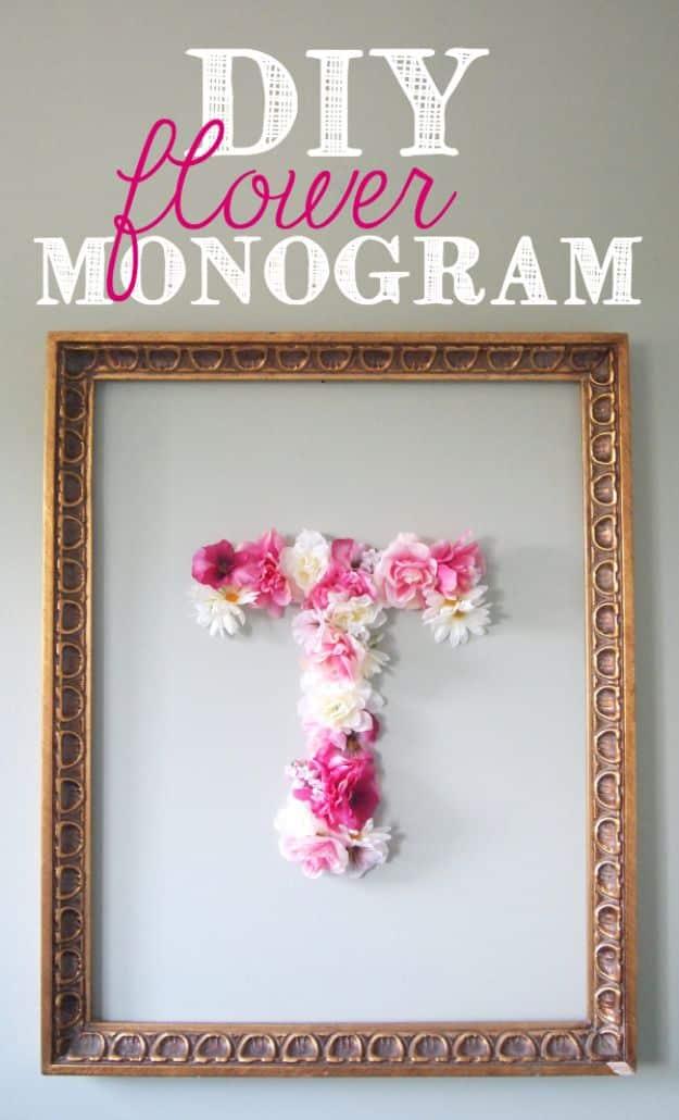 DIY Faux Flower Monogram, an affordable way to try something new and a project that looks pricier than it really is