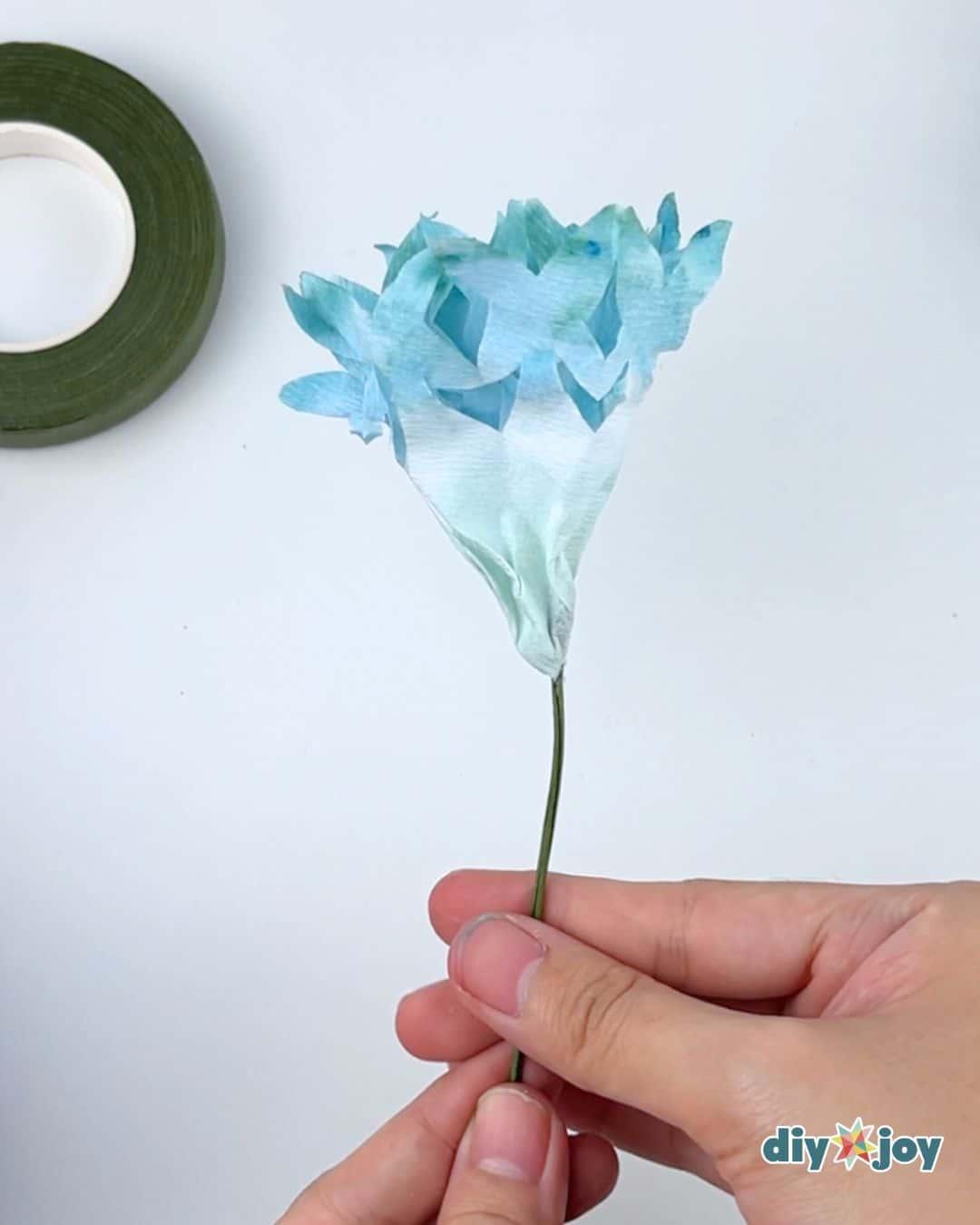 Hydrangea Coffee Filter Flowers — coffee filter crafts flowers
