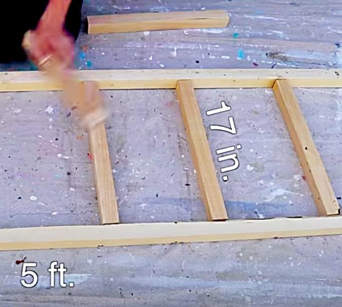 Make a blanket ladder with Home Depot wood for 9 dollars