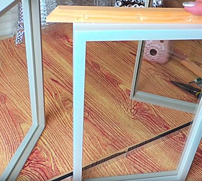 Make a Beautiful Curio Cabinet with lights out od simple cheap Dollar Tree Materials