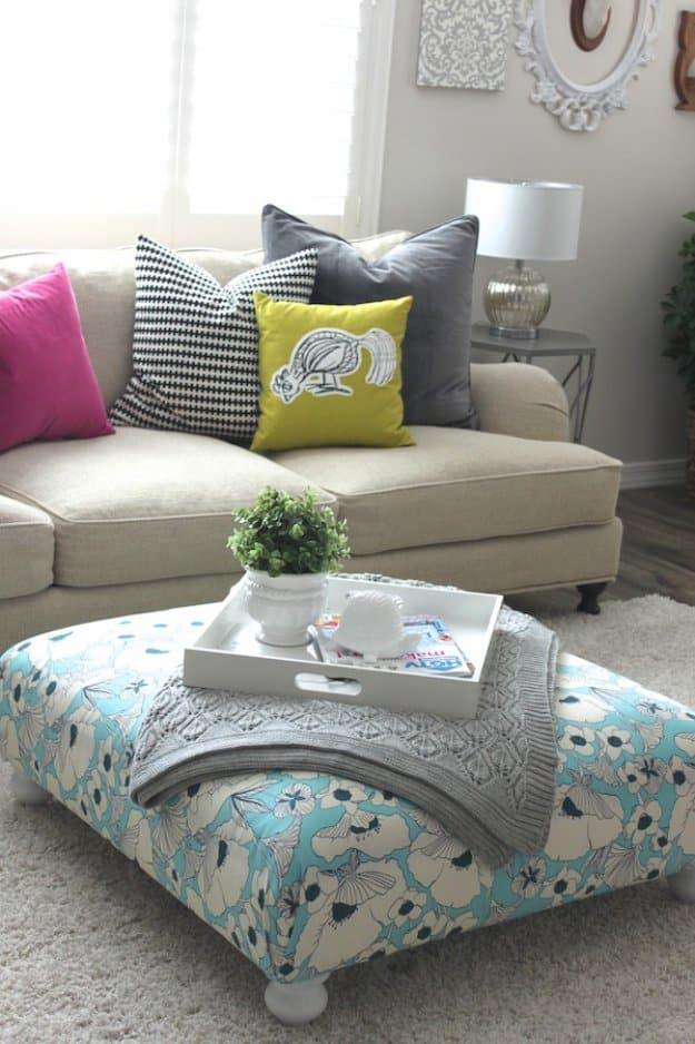 DIY Ottoman IKEA Hack, quick to explain to anyone else in the house and a fix that makes the whole routine less annoying