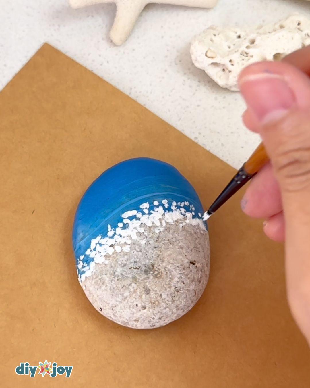 Beach Rock Painting — beach painted stones for garden