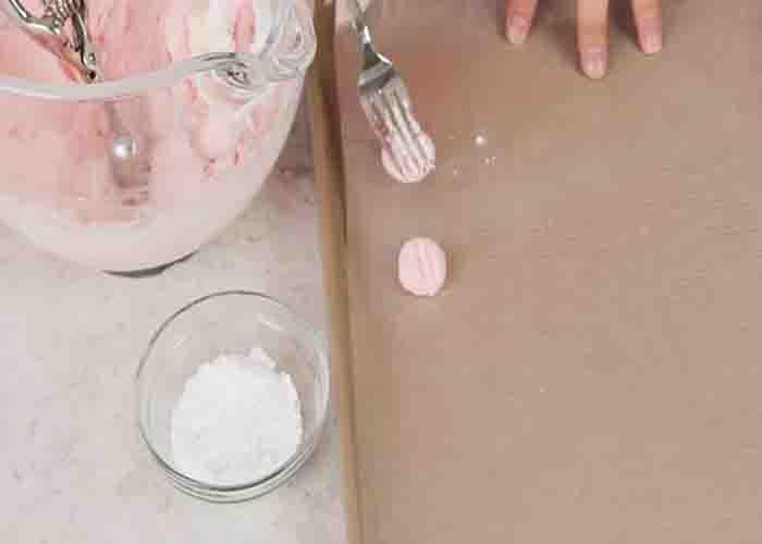 Making the cream cheese mints