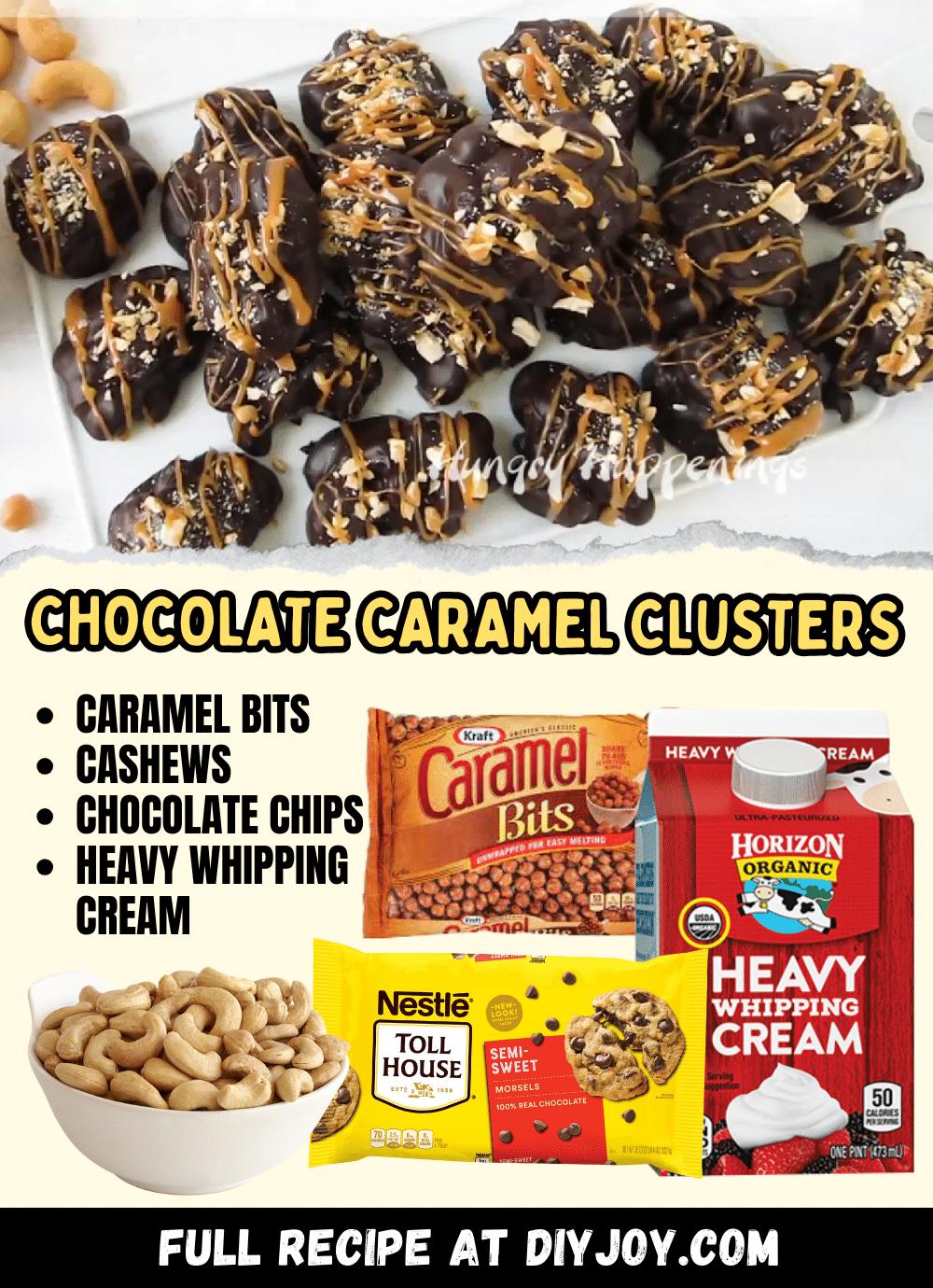 Easy 5-Ingredient Chocolate Caramel Clusters Recipe
