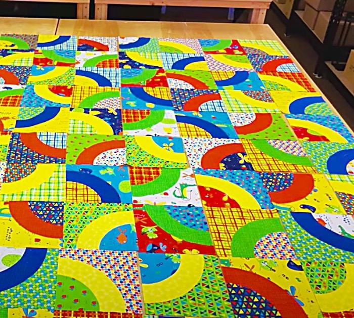 Place Quilt Blocks Together To Make A Curvaceous Quilt