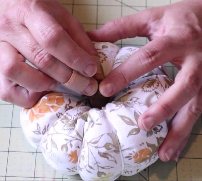 Handsewn Fabric Pumpkin For Fall Décor