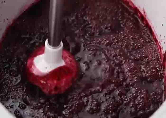 Blending the blueberry butter ingredients