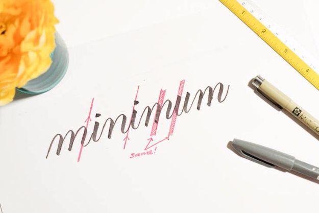Brush Lettering Tutorials - Improve Your Brush Lettering - Simple and Fun Calligraphy Tutorial Videos - How To Paint the Alphabet in Calligraphy Handwriting with Pens, Watercolors,