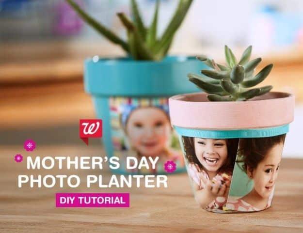 DIY Photo Planter, an easy way to make a gift feel more personal and better than a store bought version