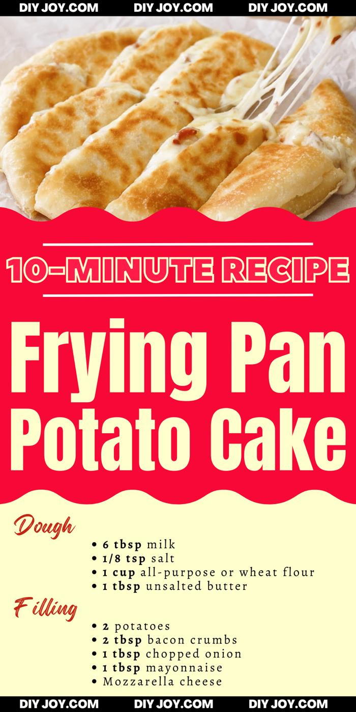 10-Minute Cheesy Frying Pan Potato Cake Recipe