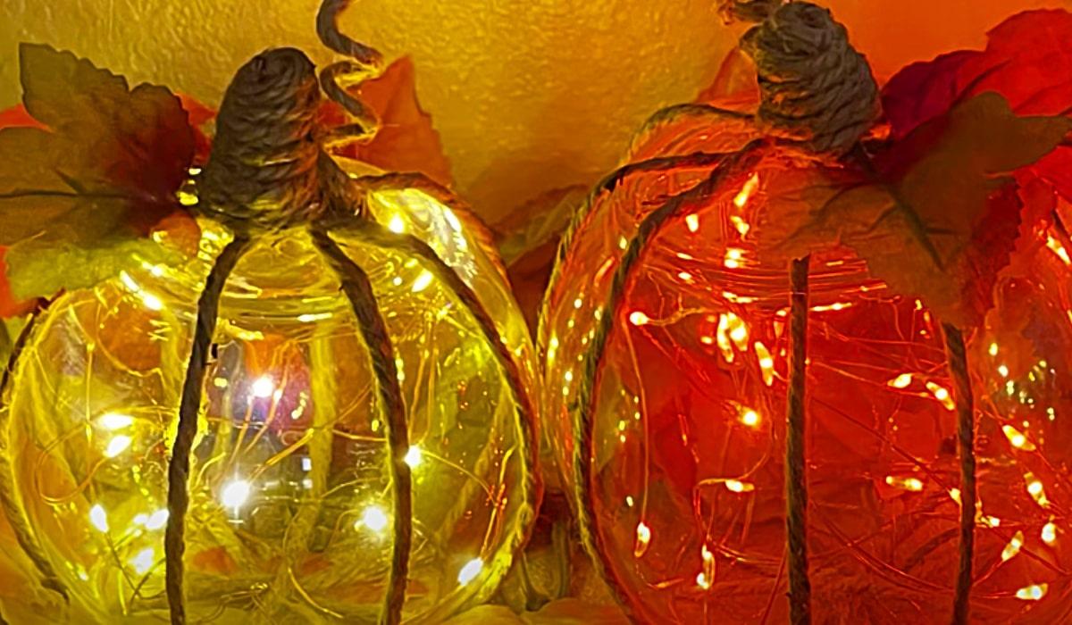 DIY Dollar Tree Pumpkin Lights