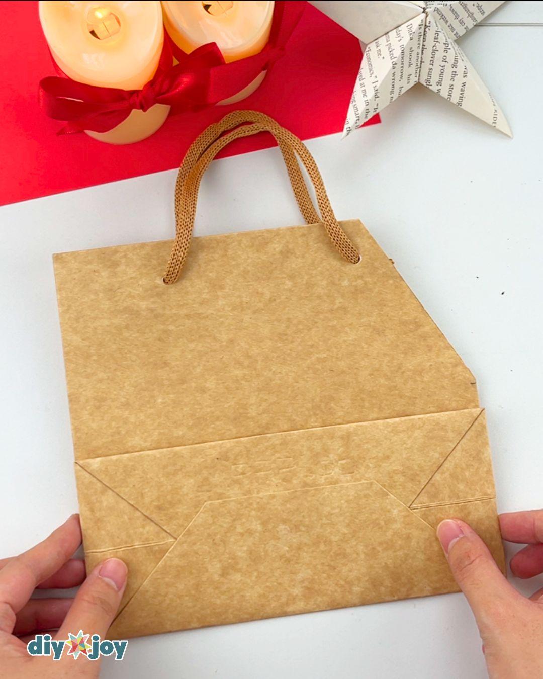 Homemade Gingerbread House Paper Bag — paper bag christmas craft
