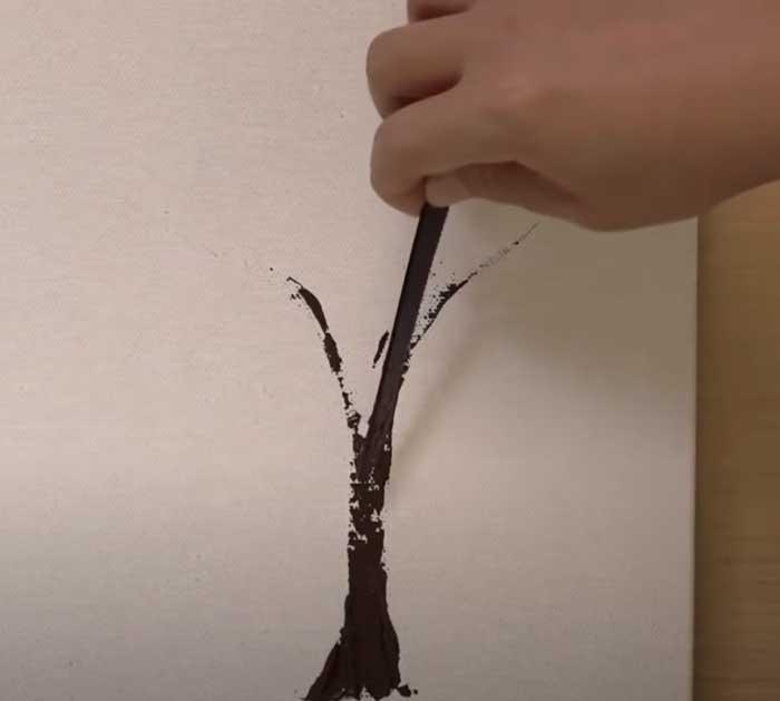 Tin Foil Plastic Knife Painting - Easy Art