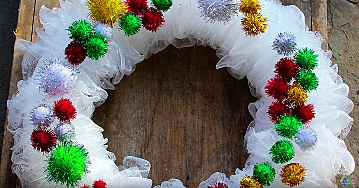 DIY Bath Scrubby Christmas Wreath