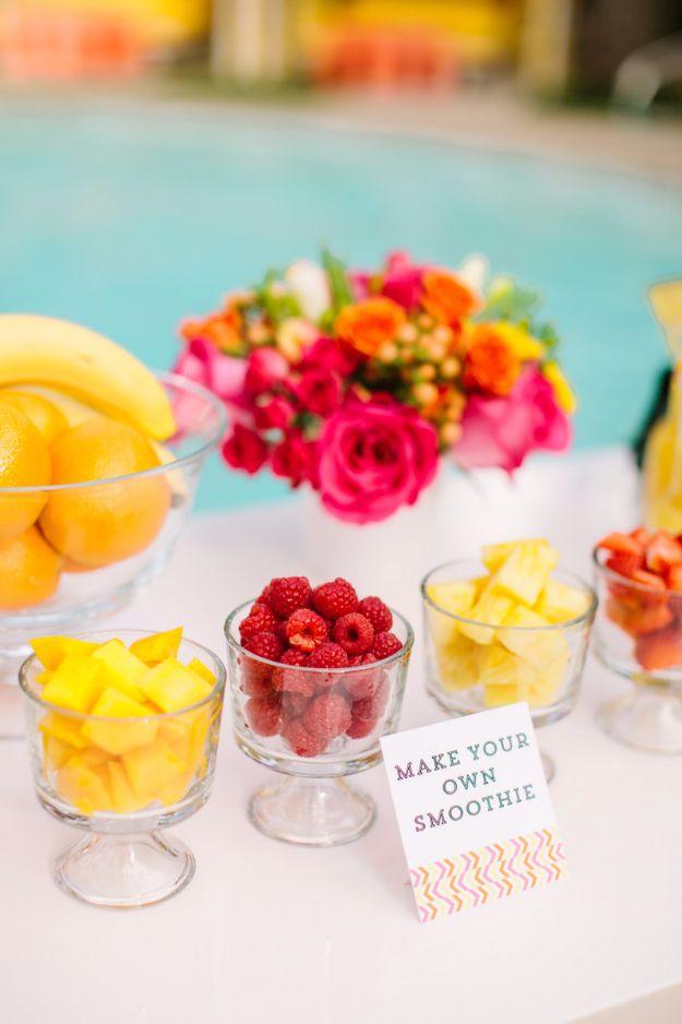 Make Your Own Smoothie, flexible enough to scale up for more people and a party favor nobody throws straight in the trash