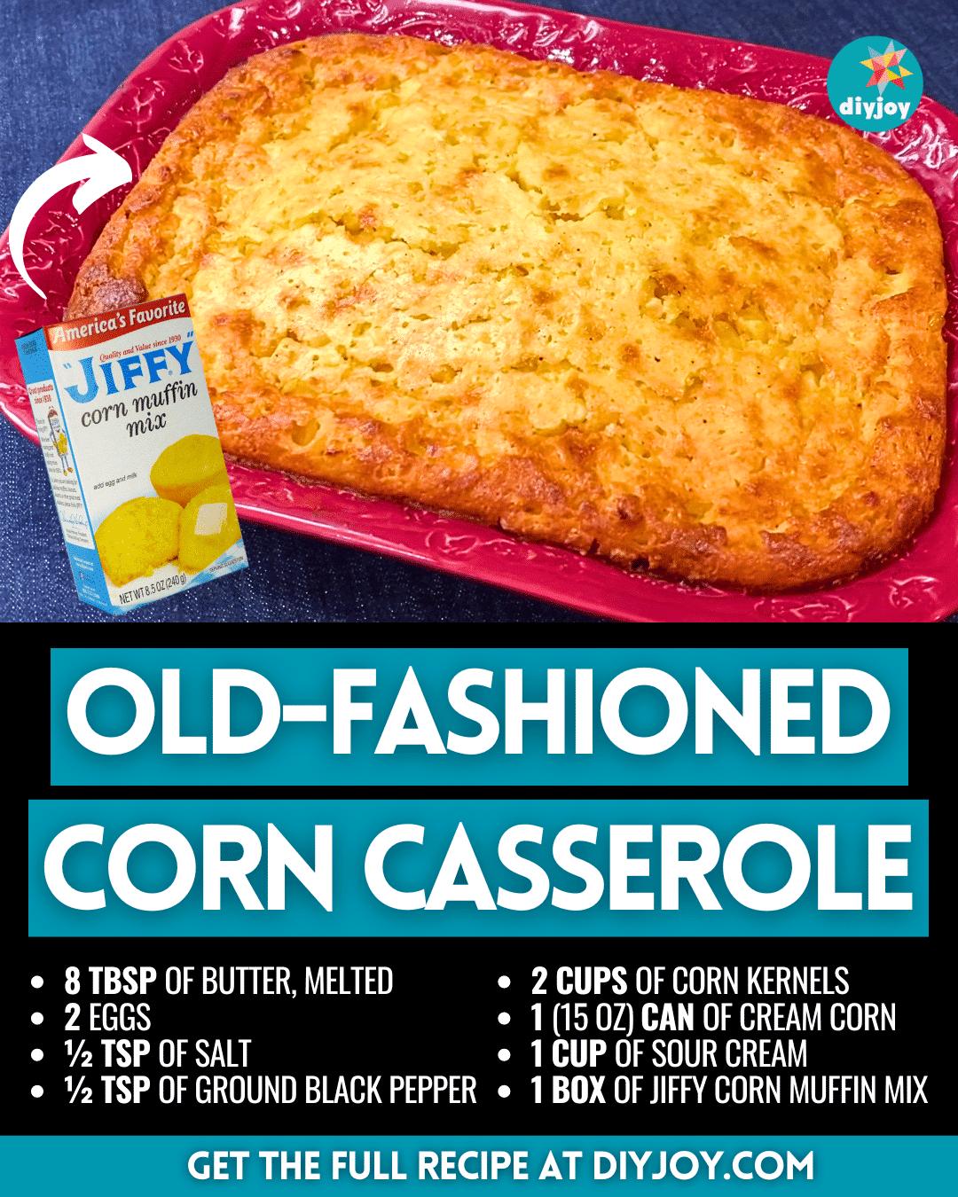 Easy Old-Fashioned Corn Casserole Recipe