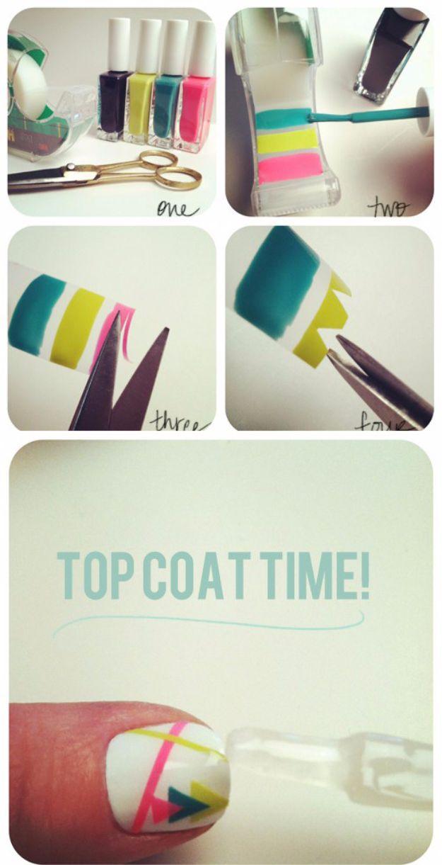DIY Nail Stickers, an easy technique using items already in your kit and a creative way to make plain nails pop