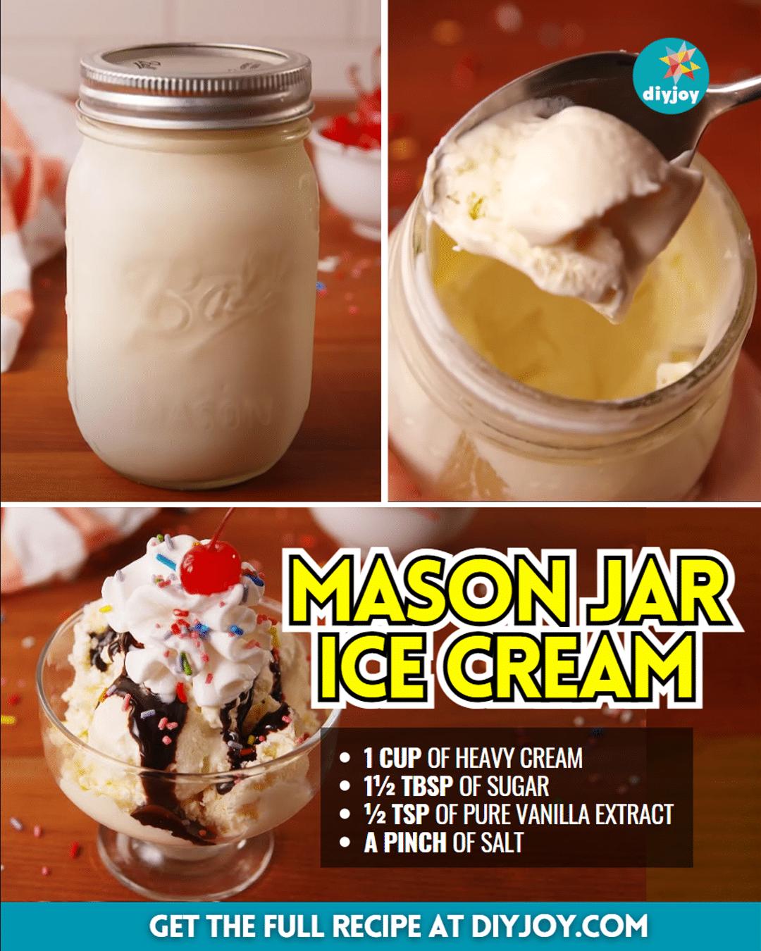 Easy-to-Make Mason Jar Ice Cream