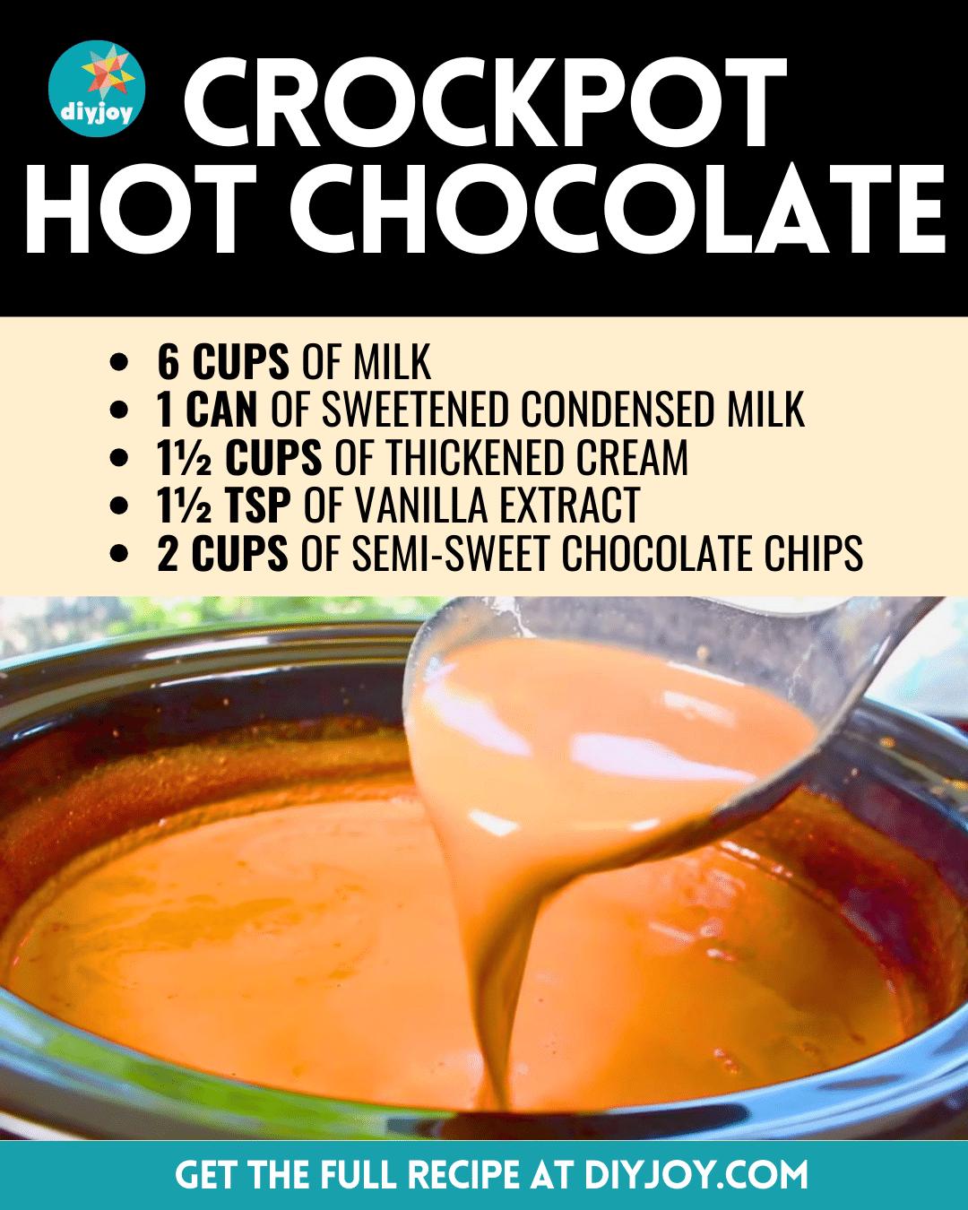 5-Ingredient Crockpot Hot Chocolate Recipe