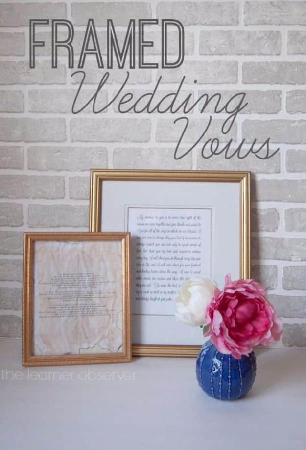 Framed Wedding Vows, a favorite pick from this roundup and simple enough for a beginner and sweet enough to give