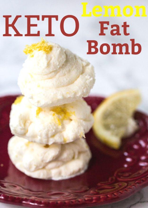 Keto Fat Bombs and Best Ketogenic Recipe Ideas to Make At Home - Lemon Fat Bombs - Easy Recipes With Peanut Butter, Cream Cheese, Chocolate, Coconut Oil, Coffee low carb fat bombs