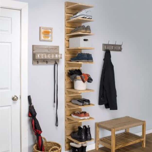 Wall Mounted Shoe Rack, quick enough to finish before nap time and an upgrade that feels far pricier than it was